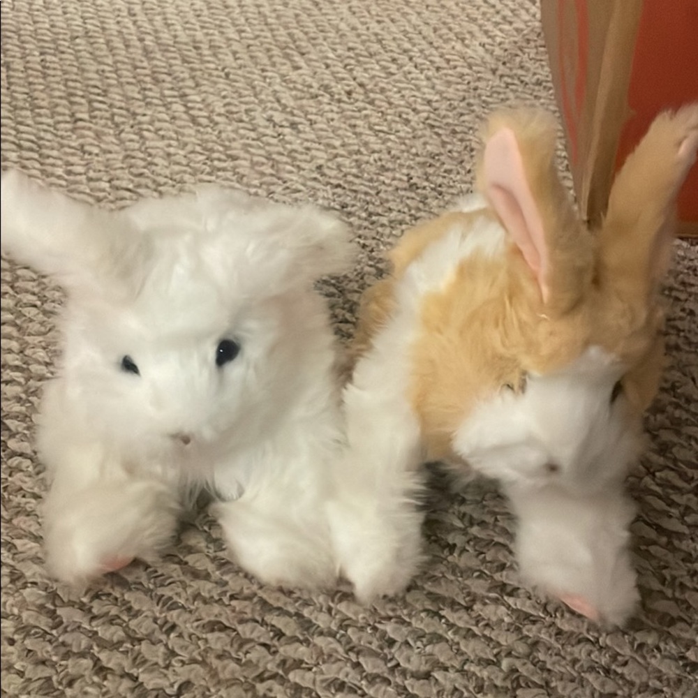 fur real friends bunnies (+ free little bunny)